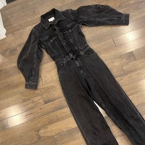 Grey agolde denim jumpsuit